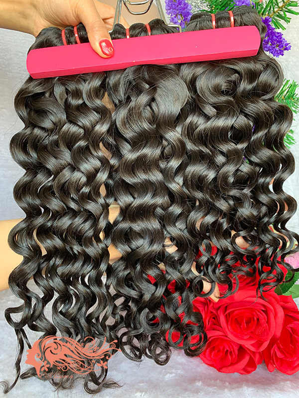 Csqueen 9A French Curly 3 Bundles 100% Human Hair Unprocessed Hair